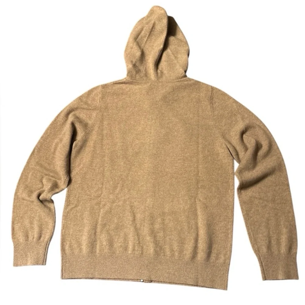 Quince women's Mongolian Cashmere Full Zip Hoodie Teak brown soft Size M NWT - Picture 4 of 6